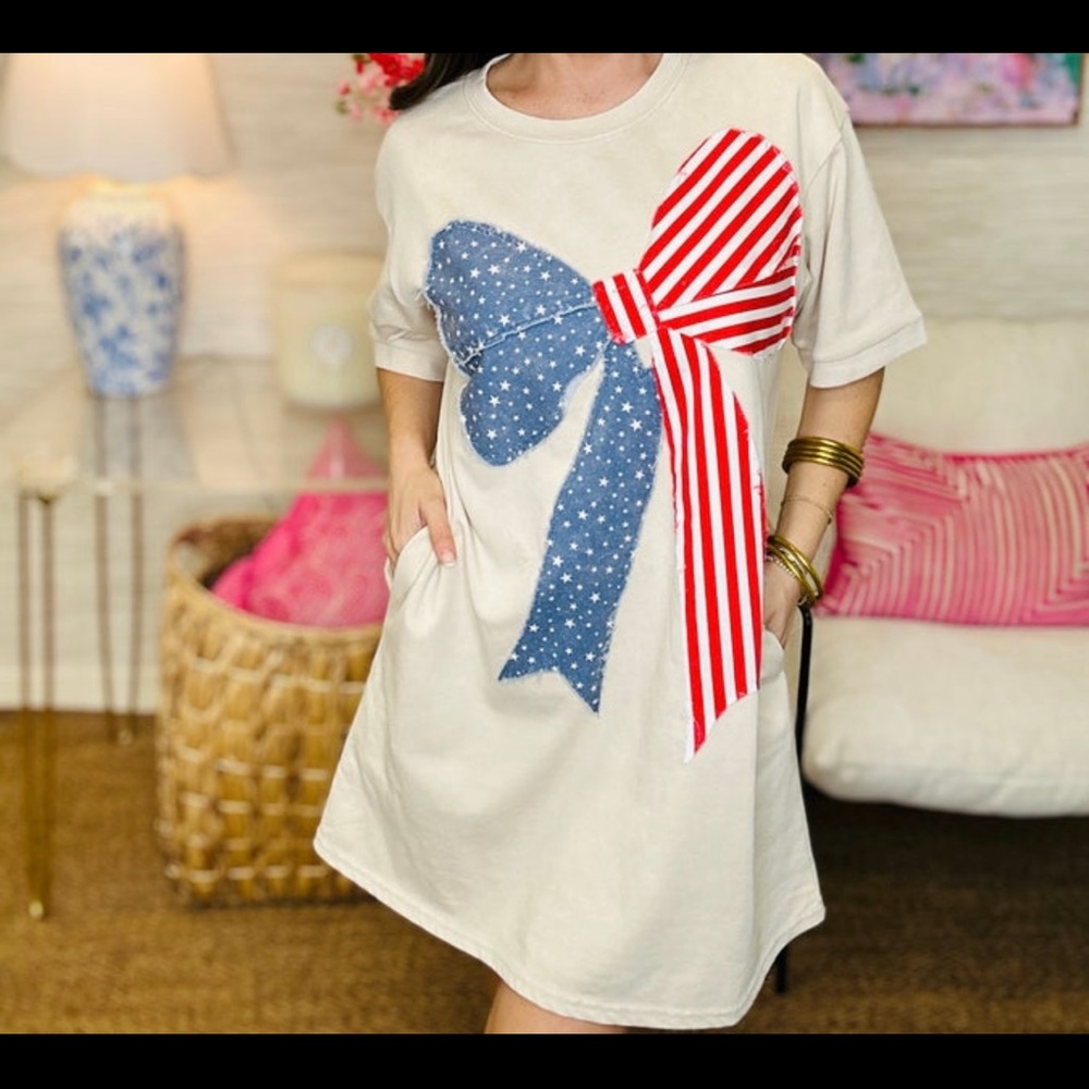 NWT Jodifl bow Tshirt dress S